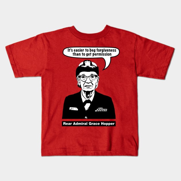 Grace Hopper Kids T-Shirt by suranyami